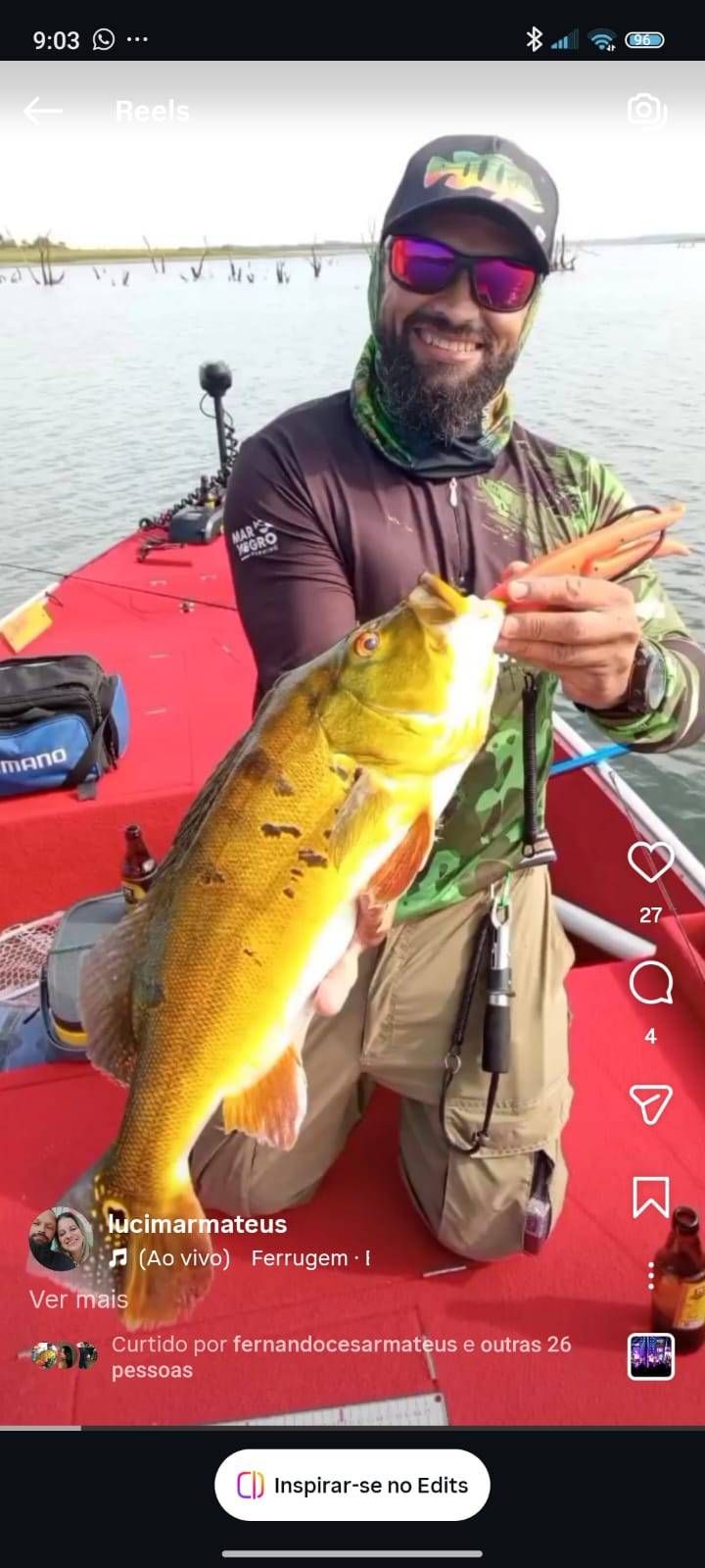 OP Fernando Pirata, pesca esportiva. em Primeiro de Maio