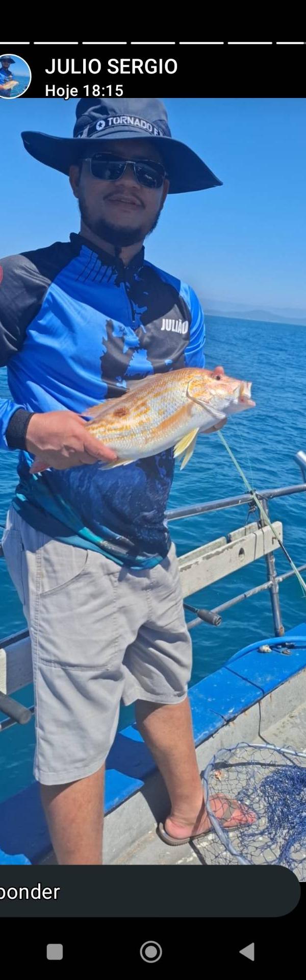 Pescaria com Mario frança costa junior em Praia grande